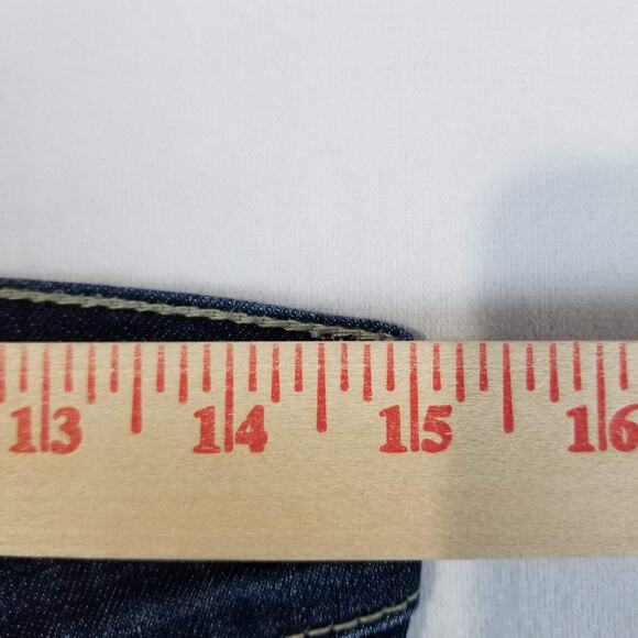 Hudson Crop Muse Skinny Jeans Size 26 w/ 5" Cuff Low Rise Stretch Blue Made USA - Picture 10 of 13